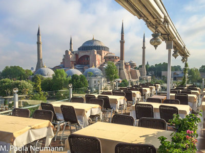 Hagia Sophia from Seven Hills terrace restaurant