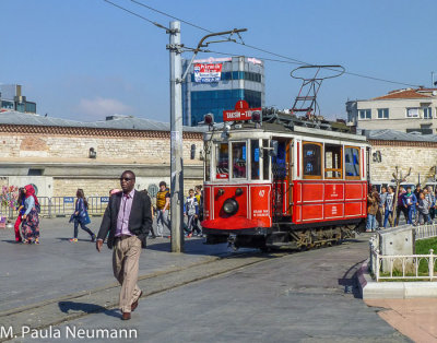 Streetcar on Taksim Square