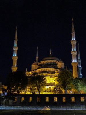 Blue Mosque at night