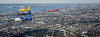 Midway 5-Ship formation enroute to SD Bay