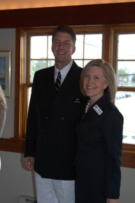 3.  Commodore and Mrs. Reynolds are ready to greet the guests.