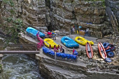 4.  One mile down, the raft staging area.