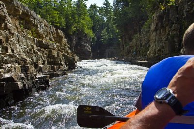 6.  Down the chasm rapids.