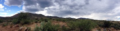 Storm clouds over the Mazatzal Mountains