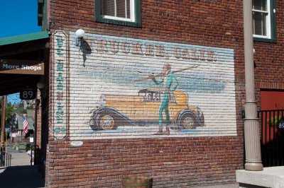 Truckee mural on brick