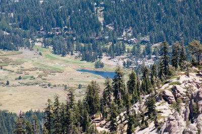 Looking back at the Squaw Valley Resort through my long lens