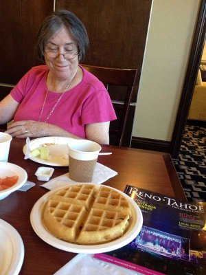 Waffles etc. for breakfast at our hotel