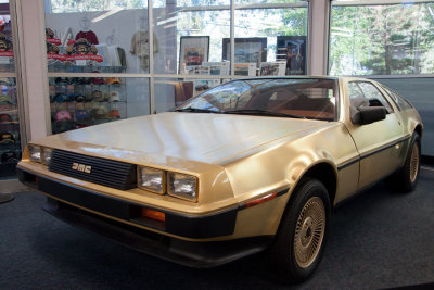 One of three gold-plated DeLoreans in existence