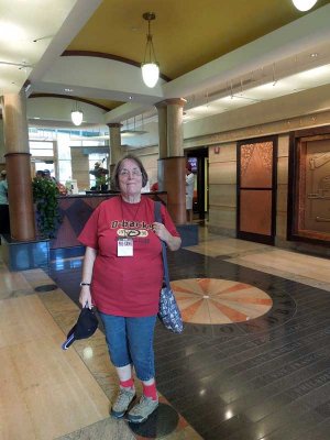 Judy in the Wow Lobby