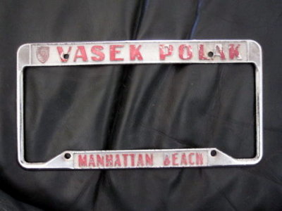 Vasek Polak Manhattan Beach License Plate - Sample 2