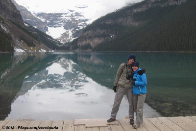 The obligatory photo: us in front of Lake Louise