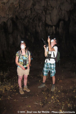 Jonne and Rick exploring the Bat Cave