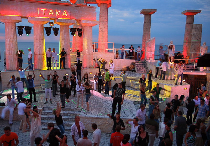 Odessa: Itaka, open-air night club on Arcadia beach