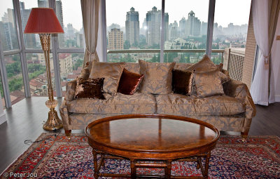 Living room (note the city view)