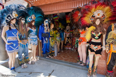 Bolivia, La Paz: carnival store