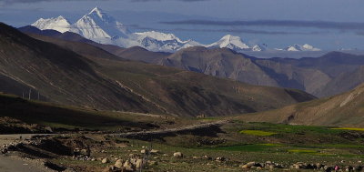 Tibet: with Mt. Everest looming in the background