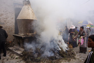 Lhasa: Incense burning, lots of it.