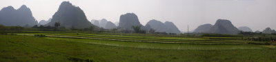 Yangshuo: numerous Karst formations