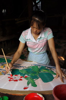 Fuli: silk fan making