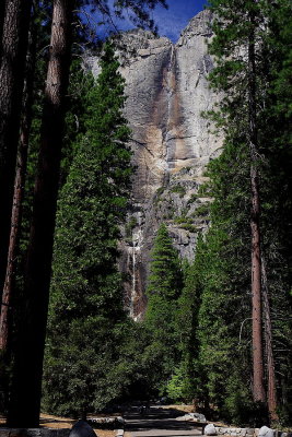 Yosemite falls, dried at this time