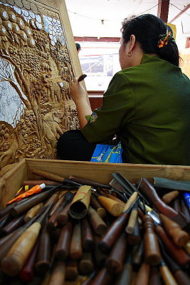 Thailand: wood carving
