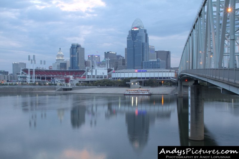 Downtown Cincinnati at dawn