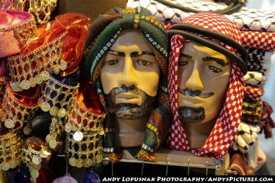 Traditional Arab & Turlish headpieces at the Grand Bazaar