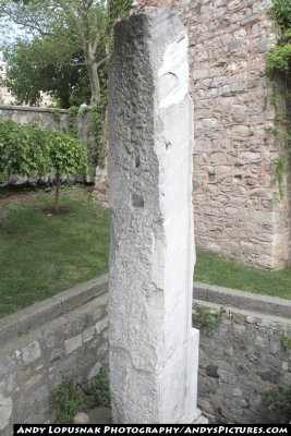 Milion marker right outside the Basilica Cistern