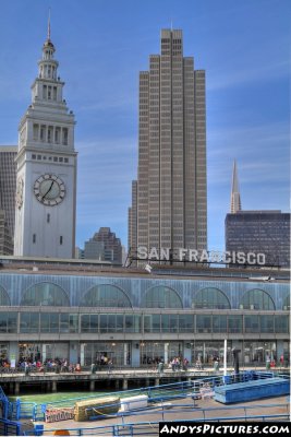 San Francisco's Ferry Building and downtown SF