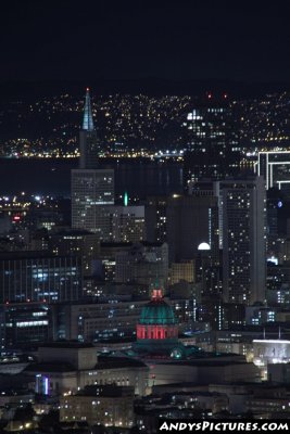 View of downtown San Francisco from Twin Peaks at Night