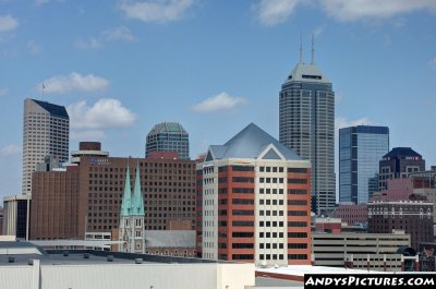 Downtown Indianapolis as seen from Lucas Oil Stadium