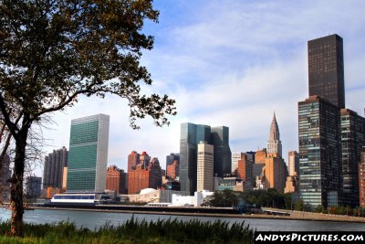 New York City Skyline & the UN Building from Roosevelt Island