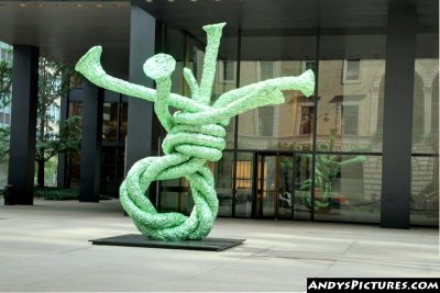 Green twisty sculpture
