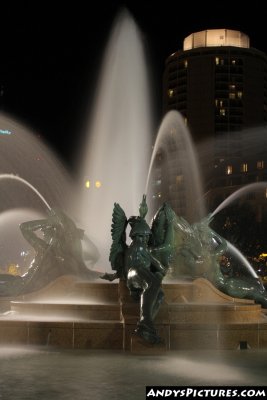 Swann Memorial Fountain at Night
