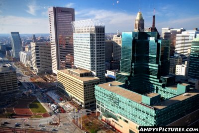 View of Baltimore from Top Of The World Observation Level of WTC Baltimore