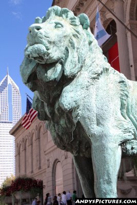 Lion in front of the Chicago Art Institute