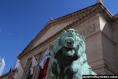 Lion in front of the Chicago Art Institute