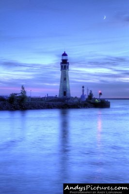 Buffalo Lighthouse at Night