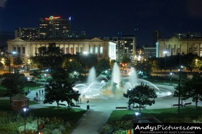 Swann Memorial Fountain at Night