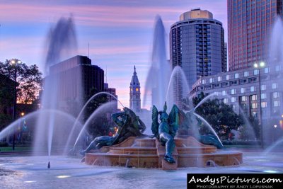 Swann Memorial Fountain at Sunrise