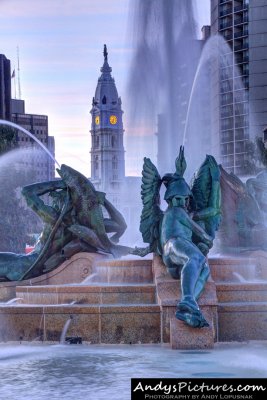 Swann Memorial Fountain at Sunrise