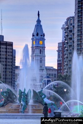 Swann Memorial Fountain at Sunrise