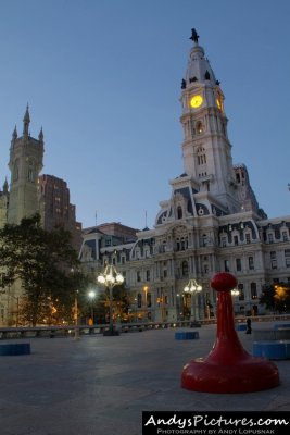 Philadelphia's City Hall & Masonic Temple at Night