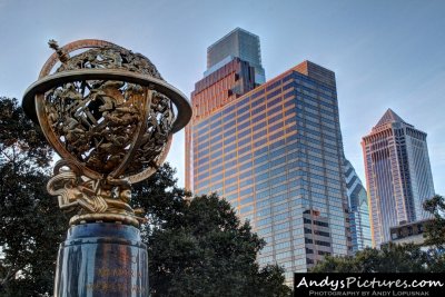 Philadelphia skyline from the Franklin Institute