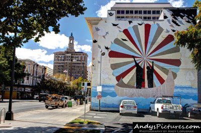 1968 Olympic Black Power mural in San Jose