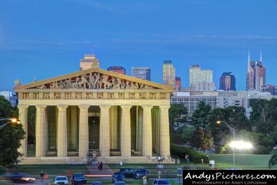 The Parthenon and Nashville's skyline