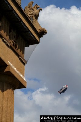 Nashville's Parthenon and the MetLife Blimp