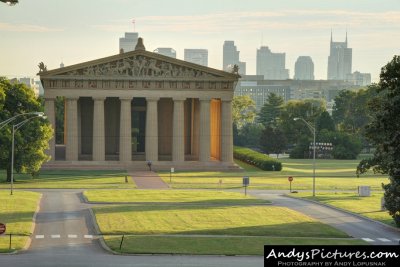 The Parthenon and Nashville Skyline