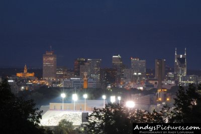 Downtown Nashville from Love Hill at Night