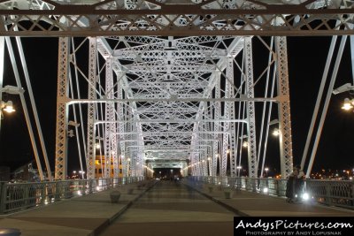 Shelby Street Pedestrian Bridge at Night